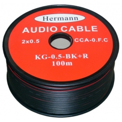 Przewód głośnikowy kabel CCA OFC 2x0,50 mm 100m